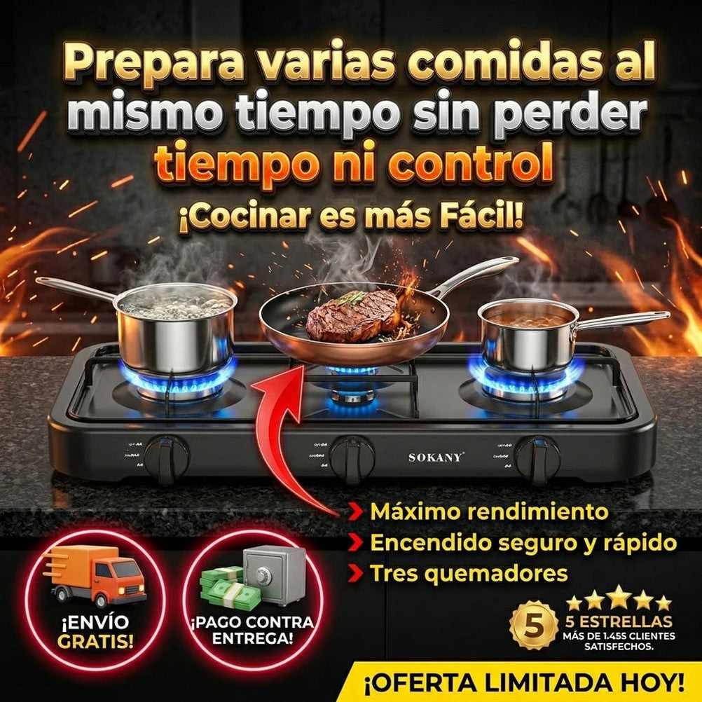 Estufa Sokany 3 Quemadores - 1