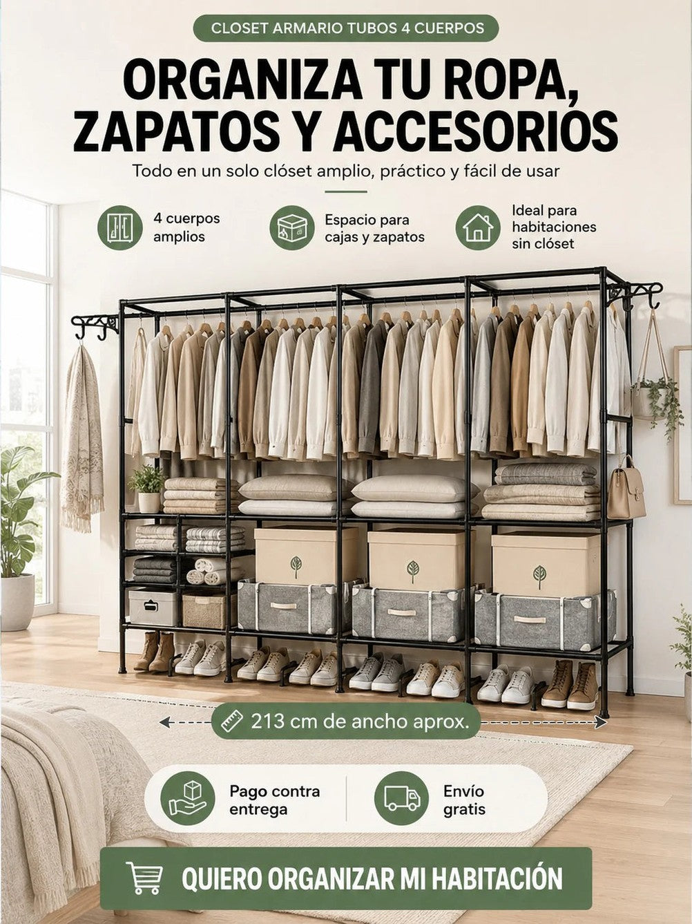 Armario Modular de Tubos 4 Secciones - 1